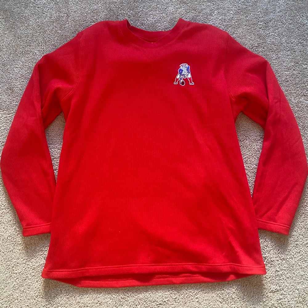 Nike New England Patriots Red Waffle Fleece Lined Sweater/Sweatshirt